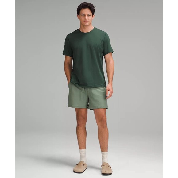 lululemon athletica Other - Lululemon Men’s Soft Jersey Short 5 Inch Inseam Grey Eucalyptus Green XXL New